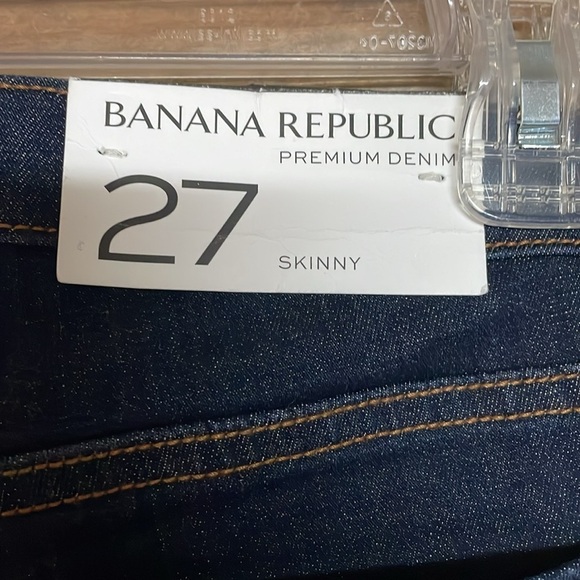 Banana Republic Premium Denim size 27 low-rise skinny dark wash jeans - Picture 8 of 11